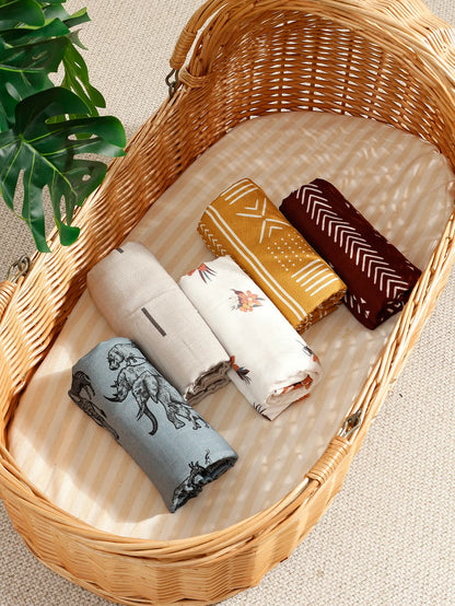 Kangobaby Cotton Muslin Swaddle Blanket & Bath Towel