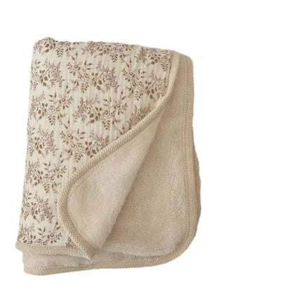 Winter Baby Blanket – Soft Fleece & Muslin Stroller Cover