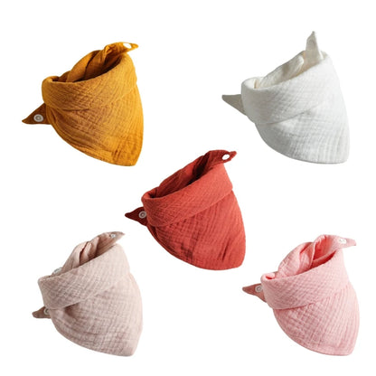 5-Pack Gauze Baby Burp Cloths – Soft Absorbent Towels