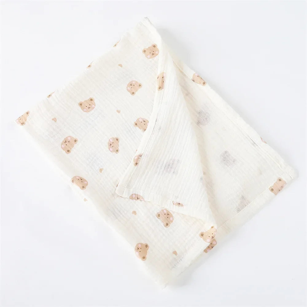 Cotton Receiving Blanket for Newborn Gauze Muslin Baby Blanket  New Born Swaddle Wrap Kids Bath Towel Baby Stroller Blanket