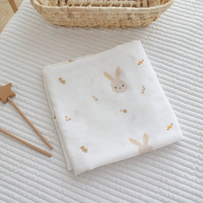 Bamboo Cotton Muslin Baby Swaddle – Lightweight 90 × 90 cm