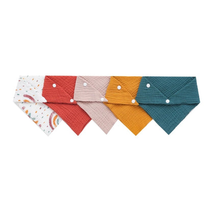 5-Pack Gauze Baby Burp Cloths – Soft Absorbent Towels