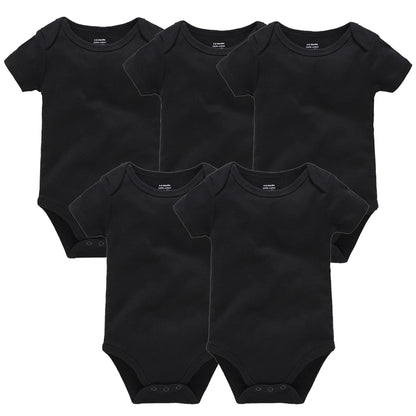 5-Pack Baby Cotton Bodysuits – Soft Everyday Basics