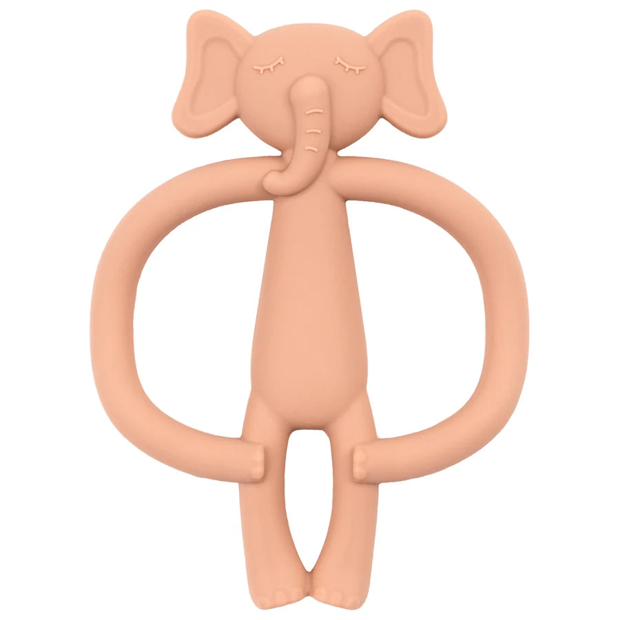 Silicone Nursing Teether Toy – Durable Cartoon Design for Dental Care & Gum Relief (3+ Months)