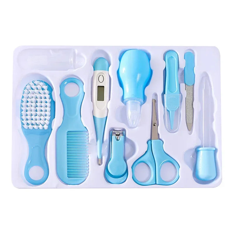 10-Piece Baby Care Kit - Complete Health & Grooming Set with Thermometer & Nail Trimmer