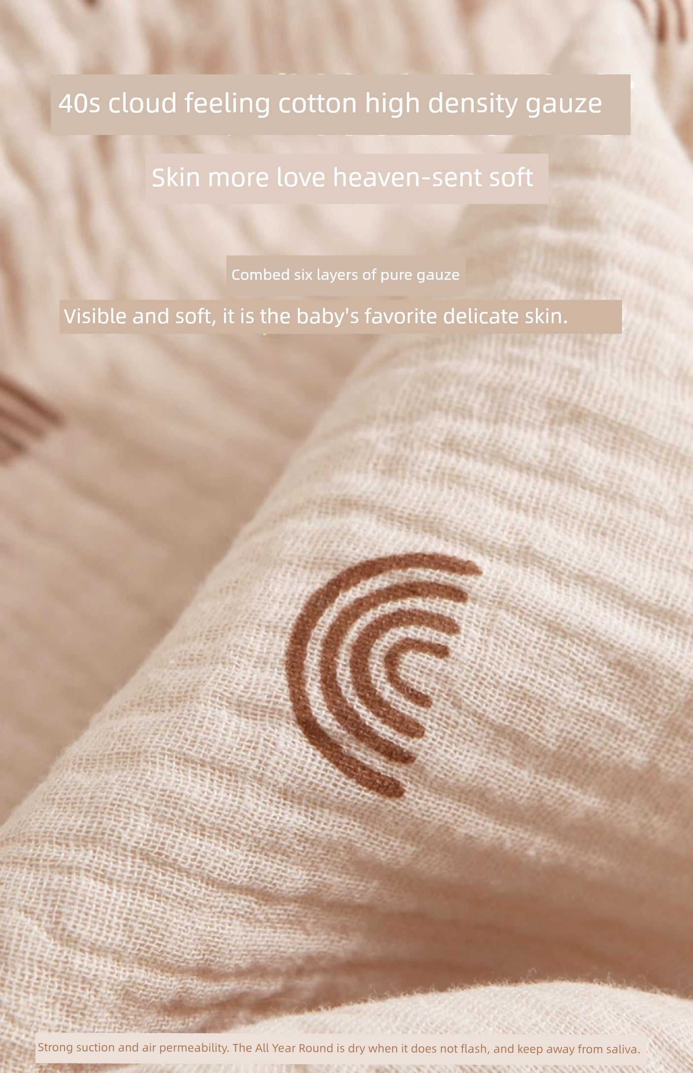 Saliva Towel Baby Spring and Summer Bib Newborn Baby Pure Cotton Gauze Fall and Winter Petals Bib Waterproof Milk Spilt