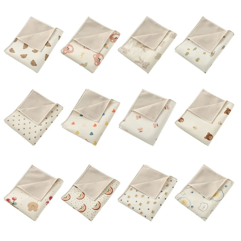 Portable Baby Diaper Table Protector - Reusable Waterproof Cotton Changing Pad