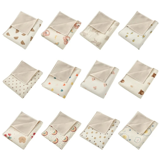 Portable Baby Diaper Table Protector - Reusable Waterproof Cotton Changing Pad