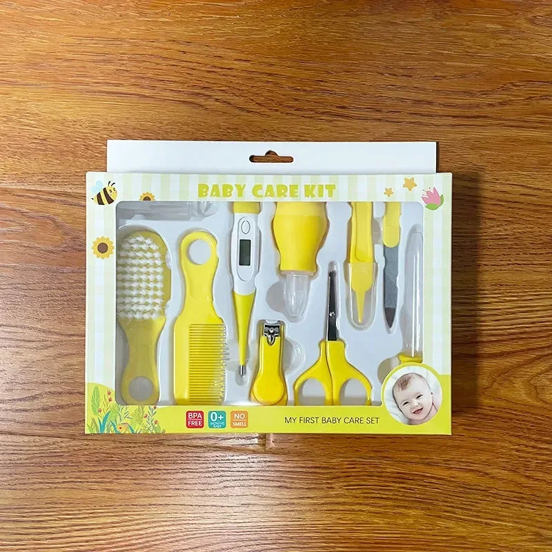 10-Piece Baby Care Kit - Complete Health & Grooming Set with Thermometer & Nail Trimmer