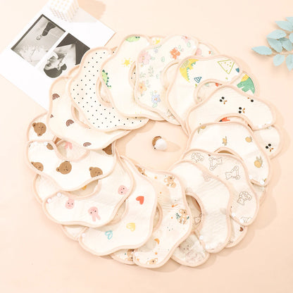 3-Pack Cotton Gauze Baby Bibs – Absorbent Feeding Set