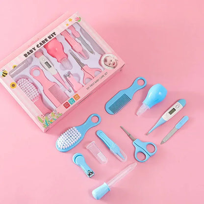 10-Piece Baby Care Kit - Complete Health & Grooming Set with Thermometer & Nail Trimmer