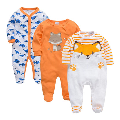 KAVKAS Baby Cotton Rompers – Cartoon Jumpsuit Set 0–12 Months
