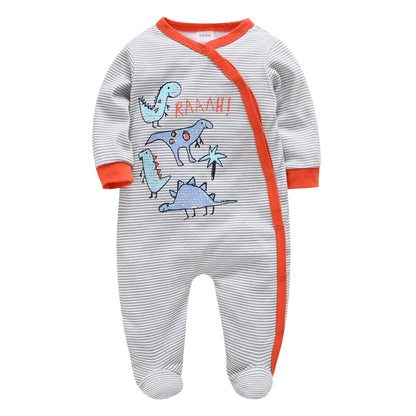 KAVKAS Baby Cotton Rompers – Cartoon Jumpsuit Set 0–12 Months