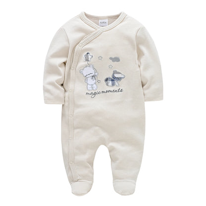 KAVKAS Baby Cotton Rompers – Cartoon Jumpsuit Set 0–12 Months