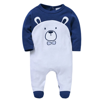 KAVKAS Baby Cotton Rompers – Cartoon Jumpsuit Set 0–12 Months