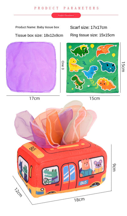 Baby Montessori Magic Tissue Box - Educational Sensory Toy & Busy Board for Kids