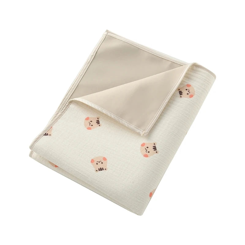 Portable Baby Diaper Table Protector - Reusable Waterproof Cotton Changing Pad