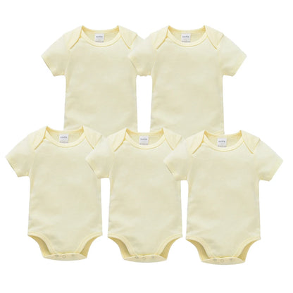 KAVKAS Cotton Baby Bodysuit – White Short-Sleeve 18–24M
