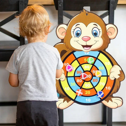 Montessori Dart Board Game - Sticky Ball Target Game for Kids 3-7 Years