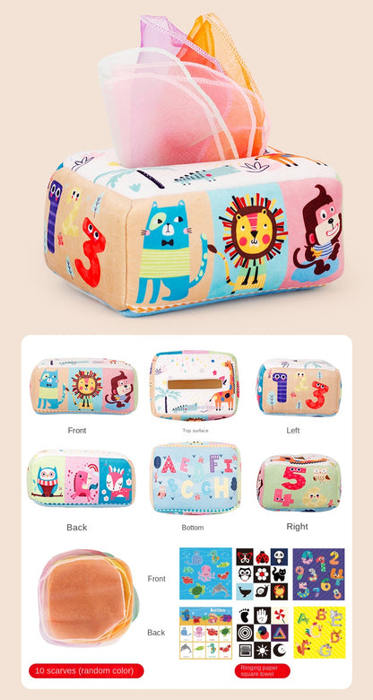 Baby Montessori Magic Tissue Box - Educational Sensory Toy & Busy Board for Kids