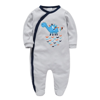 KAVKAS Baby Cotton Rompers – Cartoon Jumpsuit Set 0–12 Months