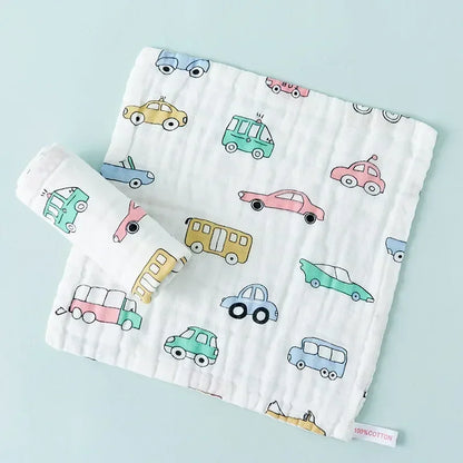 6-Layer Muslin Baby Towel – Soft Face & Burp Cloth