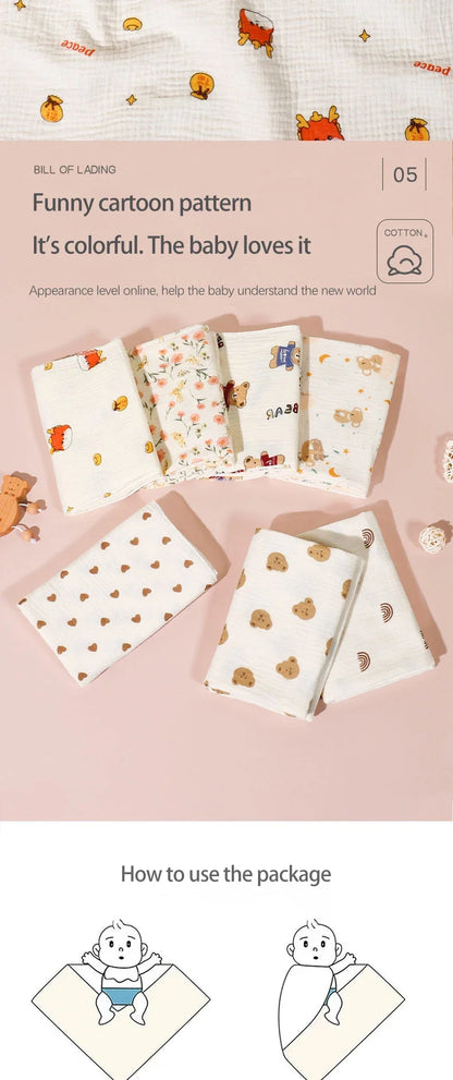 Cotton Muslin Baby Blanket – 100 × 100 cm