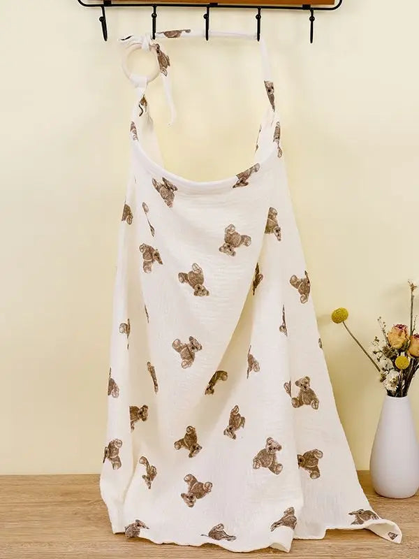 Breathable Cotton Nursing Cover - Maternity Breastfeeding Privacy Apron & Stroller Blanket