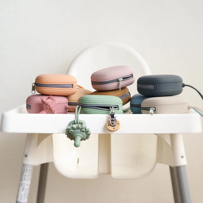 Silicone Pacifier Case – Portable Zipper Soother Holder