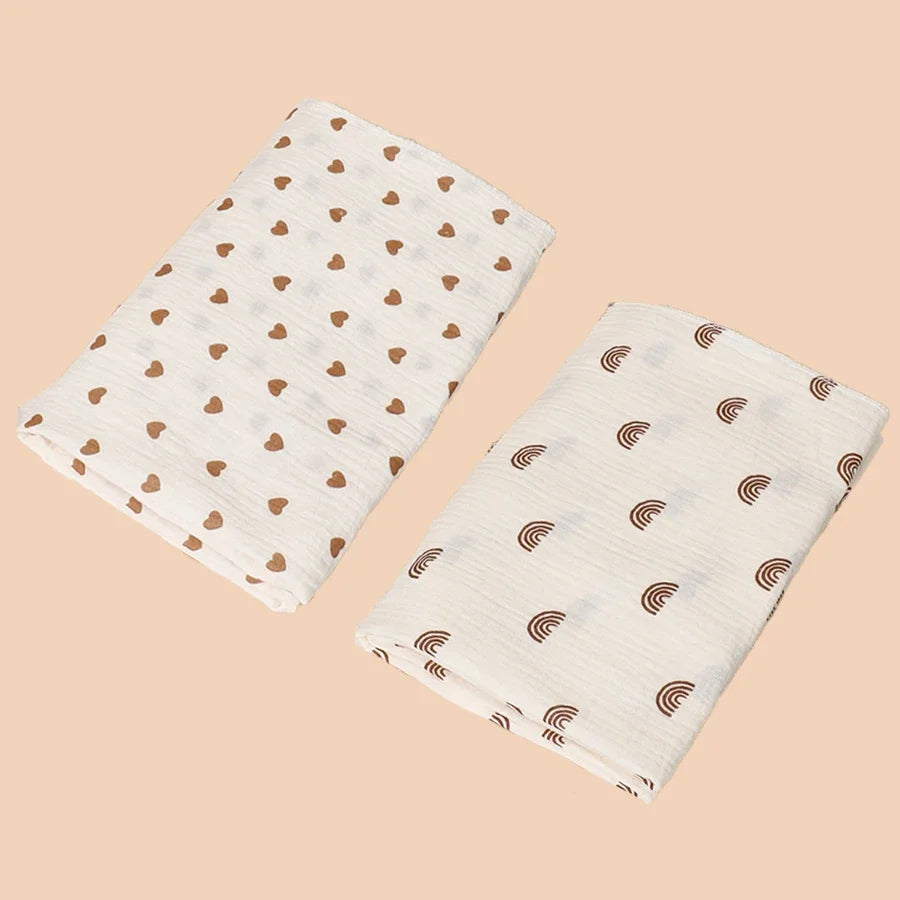 2Pc Cotton Muslin Blankets Baby Receiving Blanket for Newborn Muslin Swaddle Wrap Bedding Infant Bath Towel Baby Items