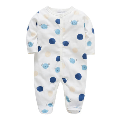 KAVKAS Baby Cotton Rompers – Cartoon Jumpsuit Set 0–12 Months