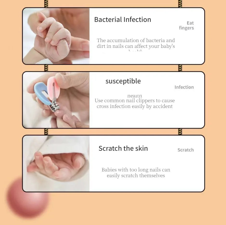 Electric Baby Nail Trimmer Grinding Heads Set - Safe Newborn Manicure Kit