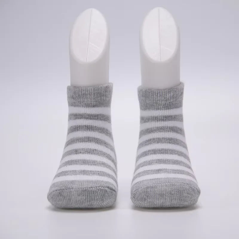 12 Pairs/lot 0 to 4 Yrs Cotton Children's Anti-slip Non Skid Socks For Boys Girl Floor Kid Sock With Rubber Grips Four Season