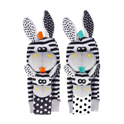 4-Piece Baby Wrist Rattle & Foot Finder Set