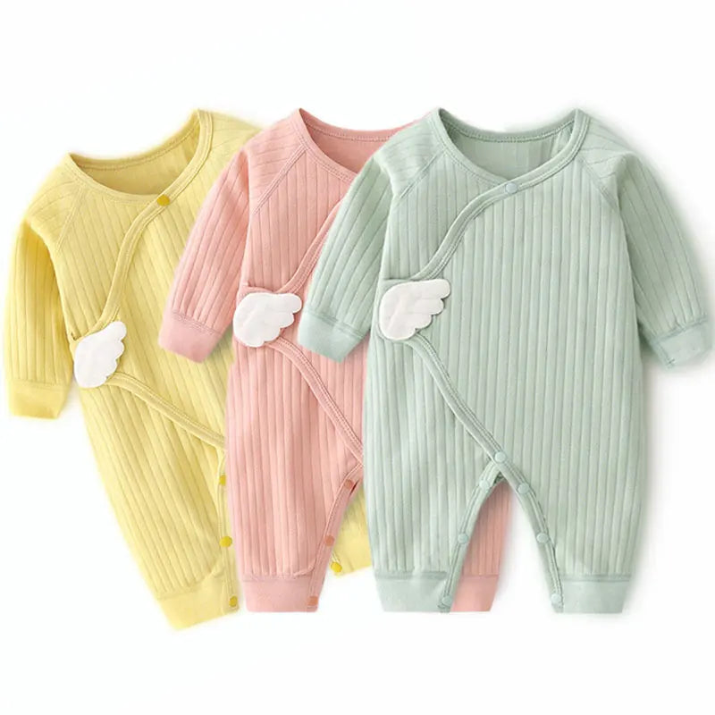 Long-Sleeve Baby Romper — Wing Detail