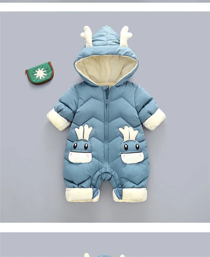 Warm Baby Snowsuit – Hooded Winter Jumpsuit 0–3 Years