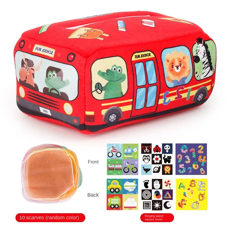 Baby Montessori Magic Tissue Box - Educational Sensory Toy & Busy Board for Kids