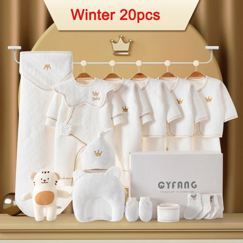 Newborn Baby Clothing Set – 15-20 Piece 100% Cotton Unisex Outfit Collection (0-3 Months)
