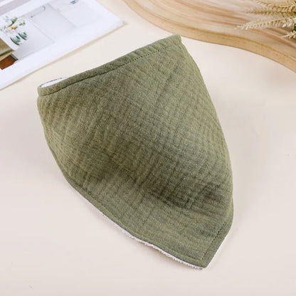 Cotton Baby Bandana Bib – Soft Feeding & Drool Scarf