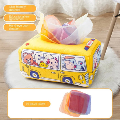 Baby Montessori Magic Tissue Box - Educational Sensory Toy & Busy Board for Kids