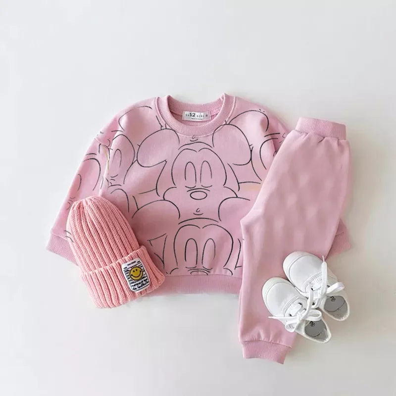 Designer Cartoon Baby Tracksuit Set – Summer T-Shirt & Shorts for Boys & Girls (0-24 Months)