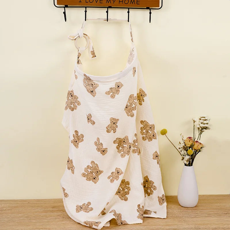 Premium Cotton Nursing Cover - Adjustable Privacy Breastfeeding Apron
