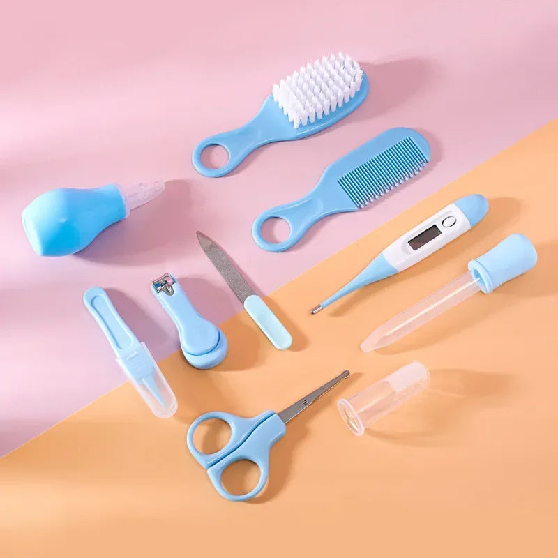 10-Piece Baby Care Kit - Complete Health & Grooming Set with Thermometer & Nail Trimmer