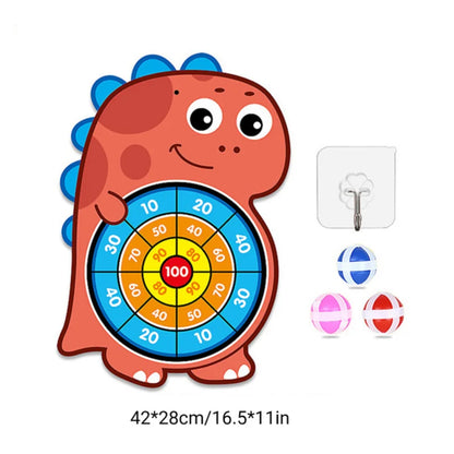 Montessori Sports Toy - Sticky Ball Dart Board Target Game for Indoor & Outdoor Fun