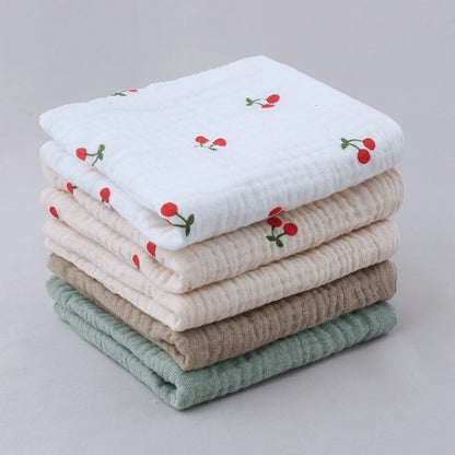 5-Pack Gauze Baby Burp Cloths – Soft Absorbent Towels