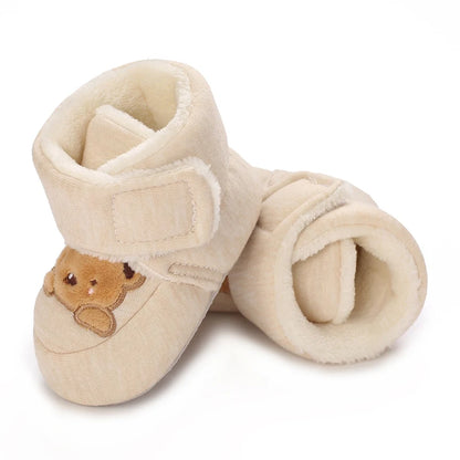 Cute Cartoon Cotton Baby Shoes - Soft First Walker Shoes for Newborn Boys & Girls