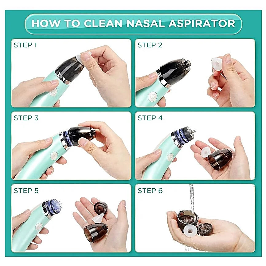 Electric Baby Nasal Aspirator - Safe Hygienic Nose Cleaner for Newborns & Infants