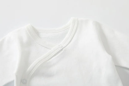 Long-Sleeve Baby Wrap Top – Cotton Newborn Shirt 0–12 Months
