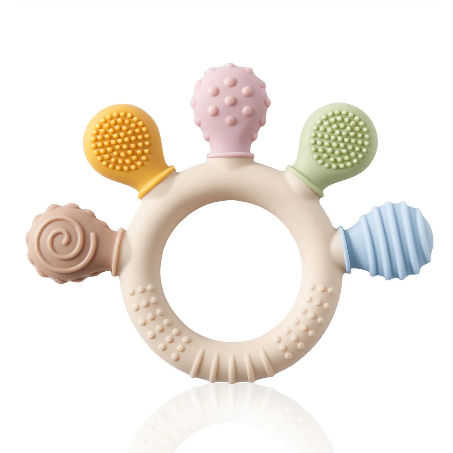 Montessori Silicone Teething Track Maze - Educational Wooden Roller Coaster Bead Toy