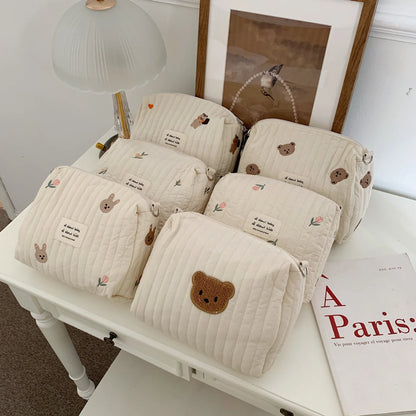 Cotton Stroller Diaper Organizer – Hanging Baby Essentials Bag